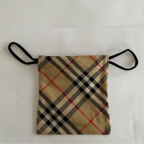 Brand New Burberry Nova Check Print Plaid Drawstring Travel Pouch Makeup Bag - Picture 2 of 8